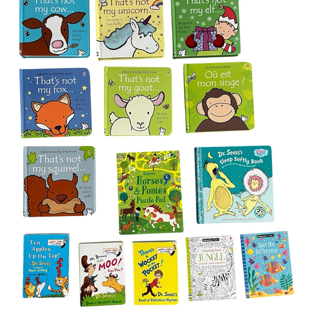 Usborne & Dr. Seuss Assorted Baby Board Books Set - That’s not my